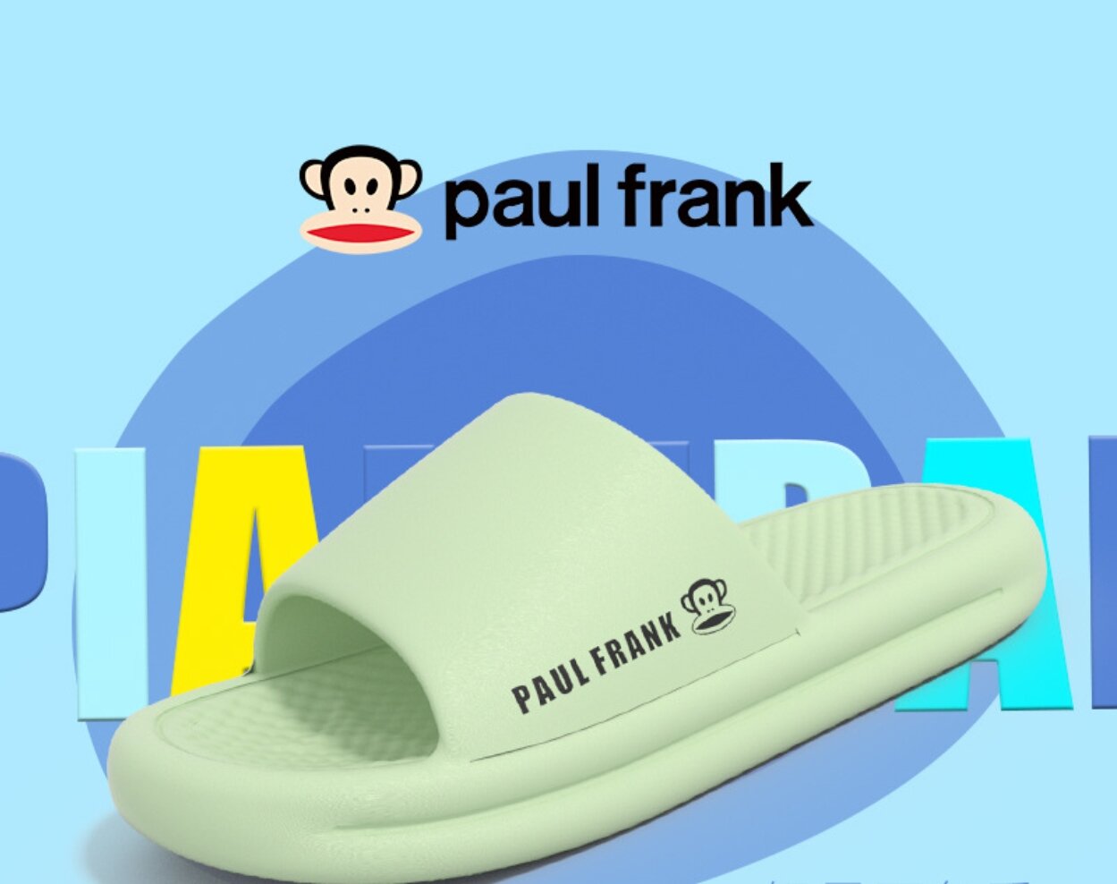 Шлёпанцы Paul Frank, размер 36-37, зелeный