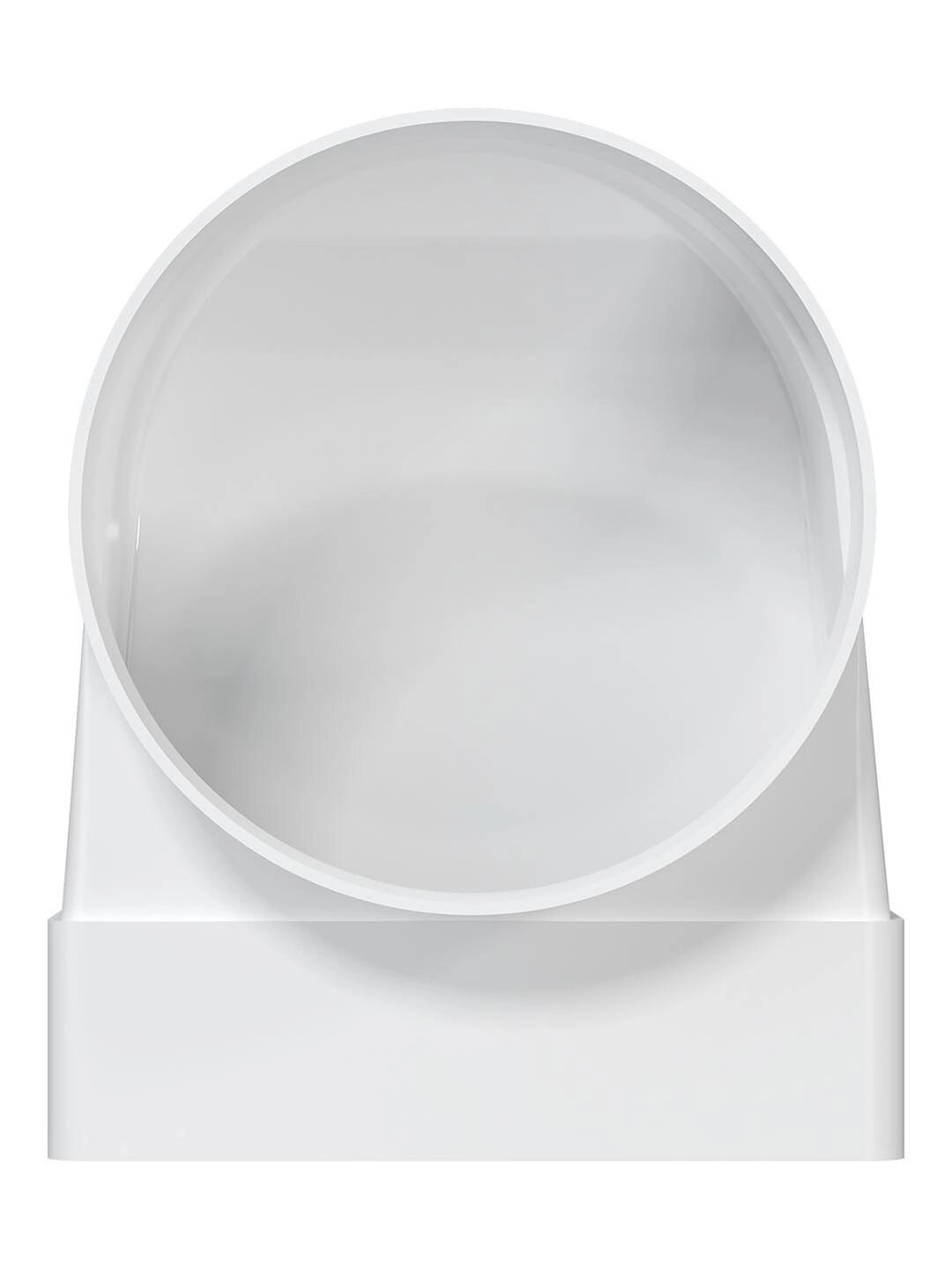 Переходник ERA 511СК10ФП, D100 мм, 55х110 мм, пластик, цвет белый, угол 90°, для вентиляции — фото 1