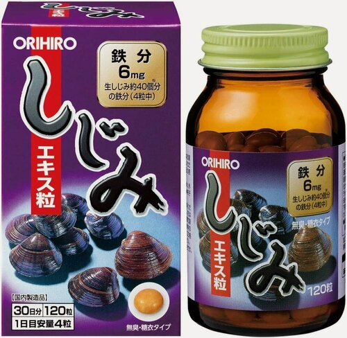 Изображение товара Экстракт корбикулы ORIHIRO, капсулы, для сердца, печени, без вкуса и ГМО, 120 штук