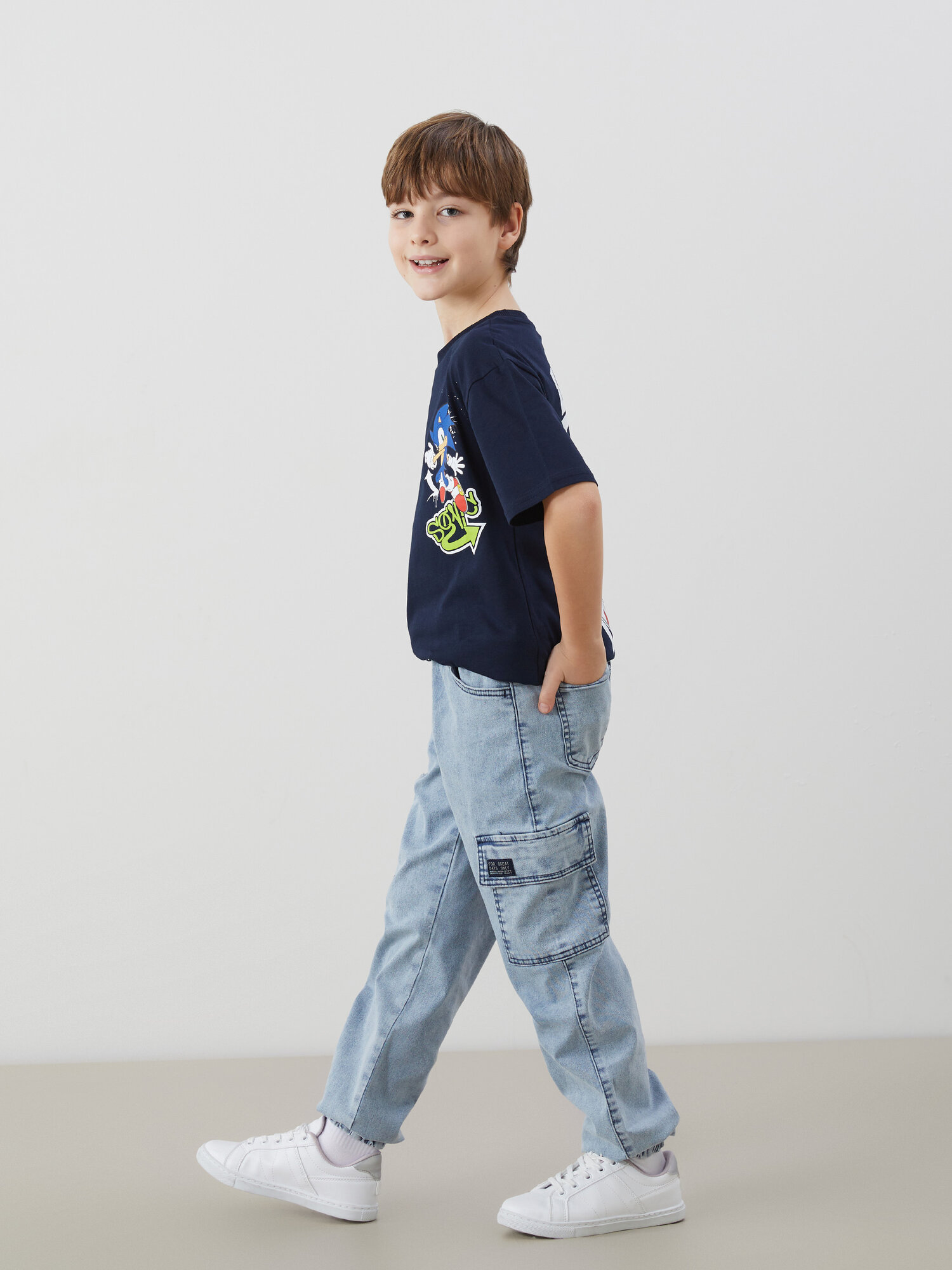 Джинсы LC Waikiki, размер 8-9 лет, голубой