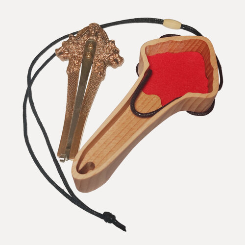 Изображение товара Варган Глазырина "Индеец" с деревянным футляром - профессиональный музыкальный инструмент, великолепный подарок, литьё