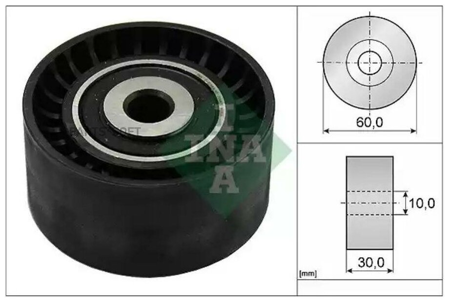 фото INA 532032110 532 0321 10_ролик обводной ремня ГРМ! Citroen C3, Peugeot 206/307 1.4TD/HDi 01>