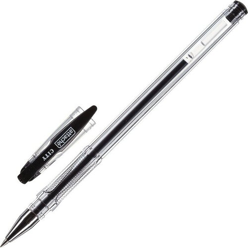 Ручка гелевая неавтоматическая Attache City 0,5мм черный Россия ручка гелевая неавтоматическая attache city 0 5мм синий россия 3 штуки