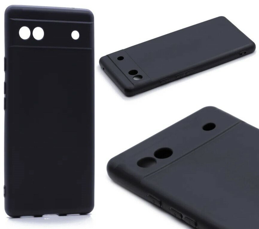 Силиконовый чехол TPU Case матовый Google Pixel 6A черный