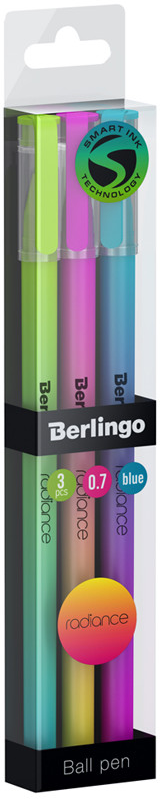 Набор шариковых ручек Berlingo Radiance синие 0,7 мм 3 шт