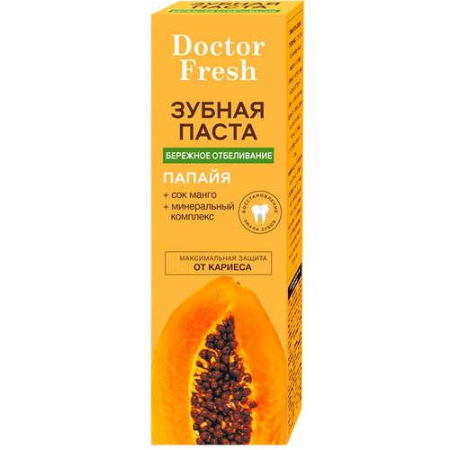 Зубная паста Doctor Fresh Папайя Бережное Отбеливание 75 мл