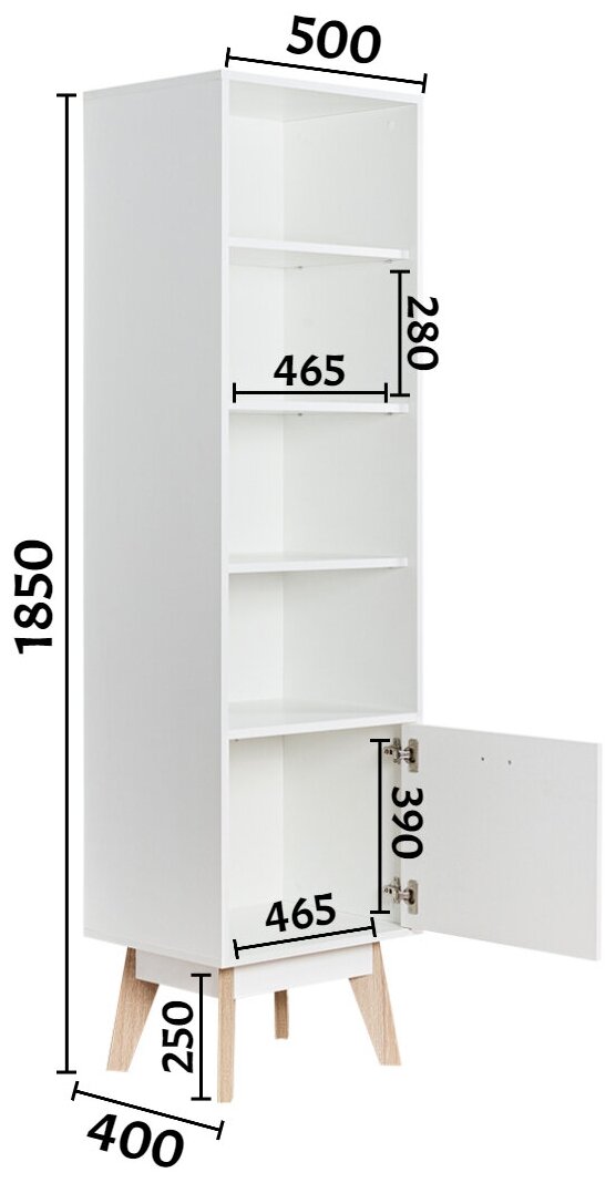 Стеллаж Принцесса Мелания 2105 Белый на ножках - фотография № 7