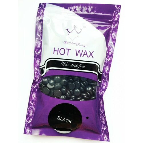 Воск для депиляции Konsung Beauty в гранулах Hot Wax Black hot wax воск для депиляции в гранулах апельсин