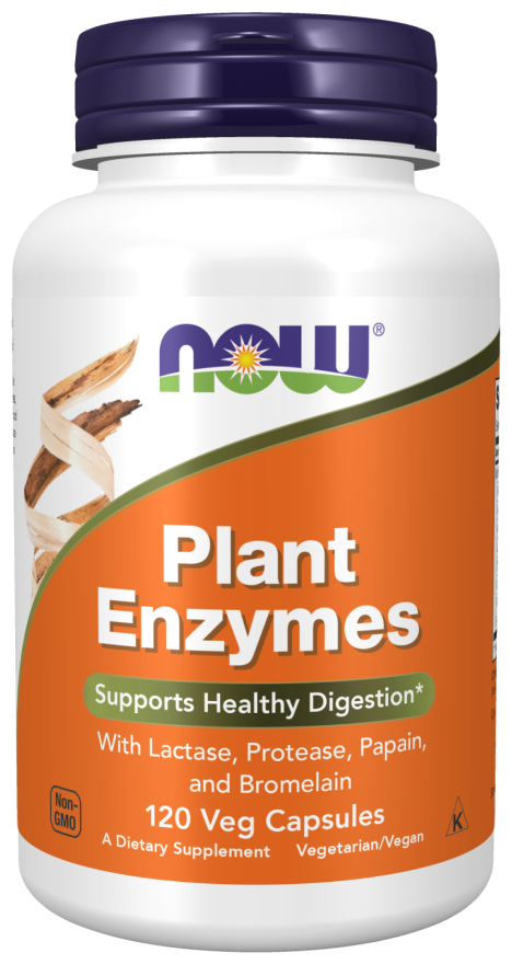 NOW Plant Enzymes (Растительные ферменты) 120 вег капсул