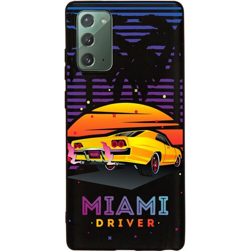 Силиконовый чехол Mcover для Samsung Galaxy Note 20 с рисунком Драйв Майами силиконовый чехол mcover для xiaomi redmi note 9 с рисунком драйв майами