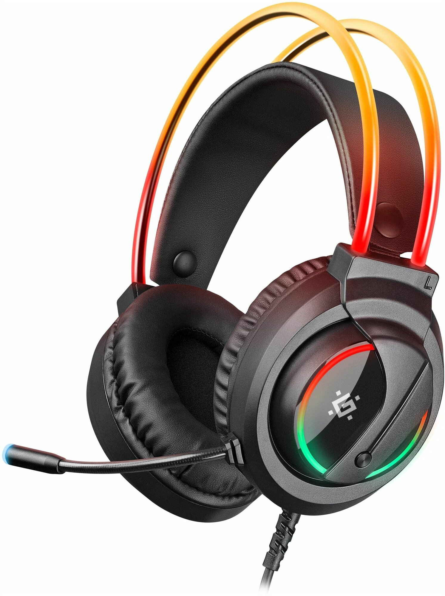 Гарнитура GAMING FLAME BLACK RGB 64555 DEFENDER - фото №20