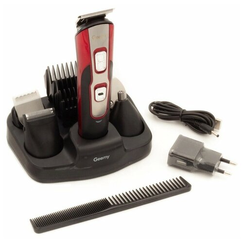 Машинка для стрижки GEEMY GM-592 10 в 1 черный Черно-красный 145000₽