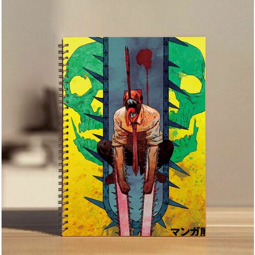 скетчбук блокнот для рисования a5 50 листов девушка гейша 371 Скетчбук А5 по аниме Человек Бензопила / Chainsaw Man №33