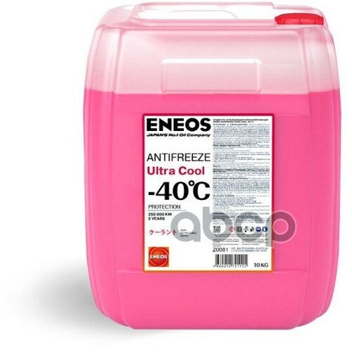 Жидкость Охлаждающая Antifreeze Ultra Cool -40C (Pink) G12+ 10Кг ENEOS арт. Z0081