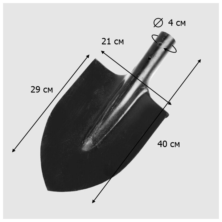 Лопата садовая штыковая ЛКО сталь (ММК) без черенка - фотография № 2