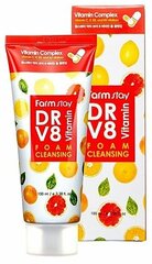 FarmStay Пенка очищающая с комплексом витаминов - Dr-V8 Vitamin foam cleansing, 100мл