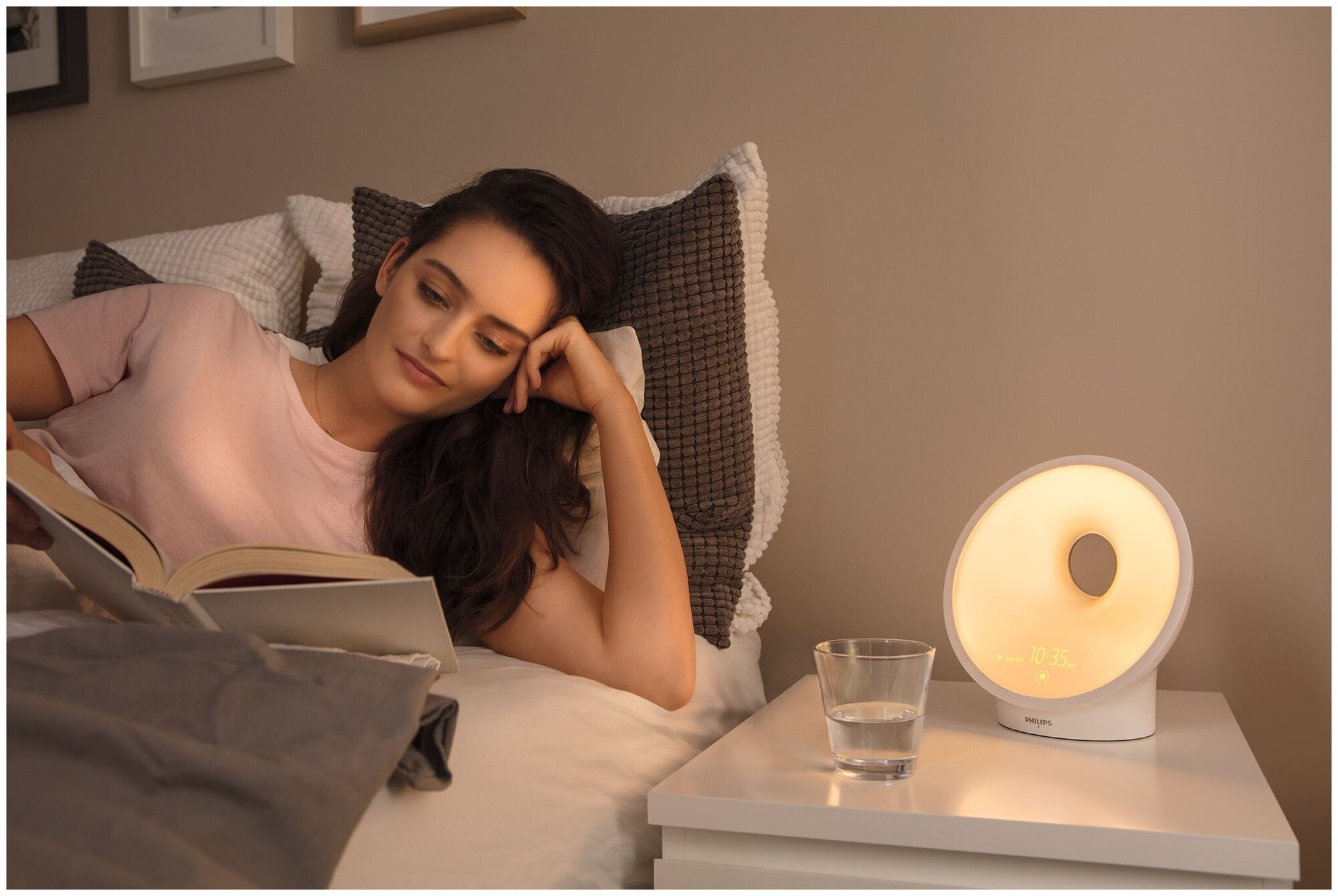 Световой будильник Philips SmartSleep Sleep & Wake-up Light HF3650/70, глянцевый белый