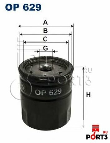 Фильтр масляный FILTRON OP629 W712/43 W712/37