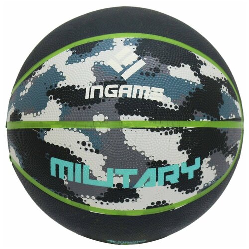 Мяч баскетбольный INGAME Military №7 серо-зеленый