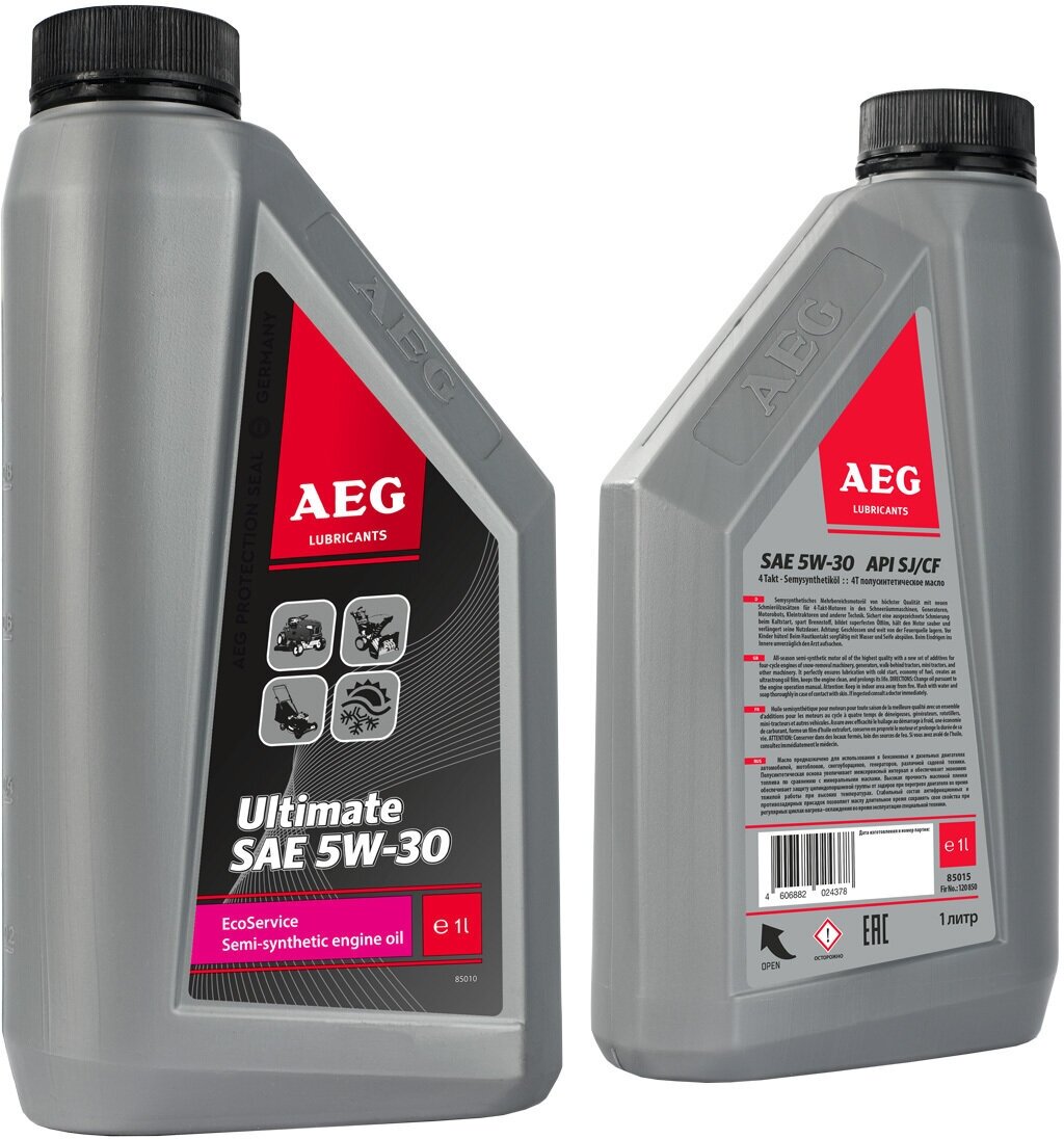 Масло четырехтактное полусинтетическое Ultimate (1л; SAE 5W30; API SJ/CF) AEG Lubricants 30621