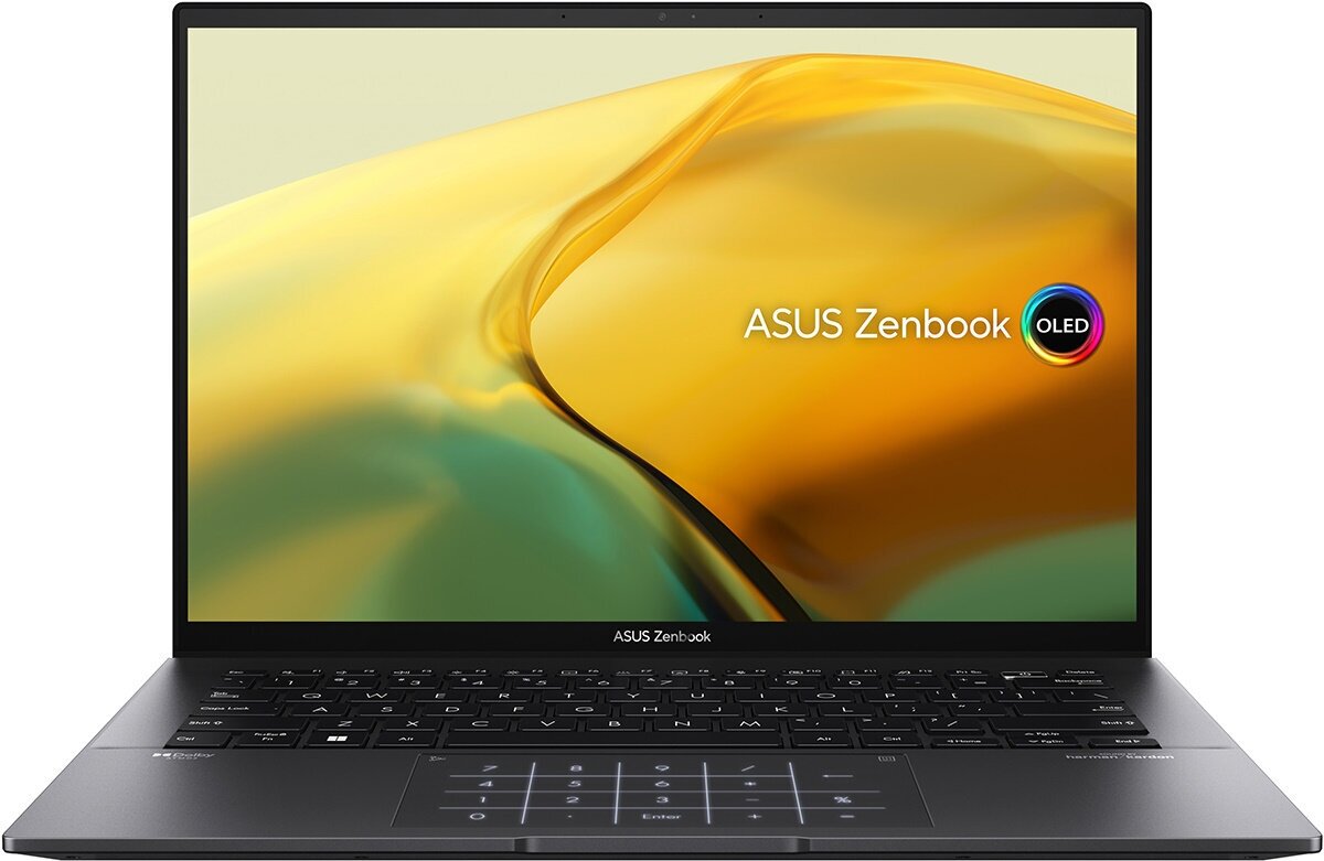 Ноутбук ASUS Zenbook 14 UM3402YA-KP660, 14", IPS, AMD Ryzen 7 7730U 2ГГц, 8-ядерный, 16ГБ LPDDR4, AMD Radeon , без операционной системы, чер