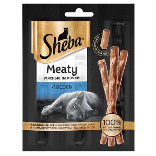 Sheba Лакомство для кошек (Meaty) «Мясные палочки. Лосось», 12г 10229091, 0,012 кг (10 шт)