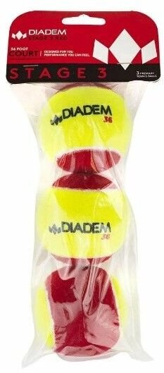 Мяч теннисный детский DIADEM Stage 3 Red Ball , арт. BALL-CASE-RED, уп.3шт