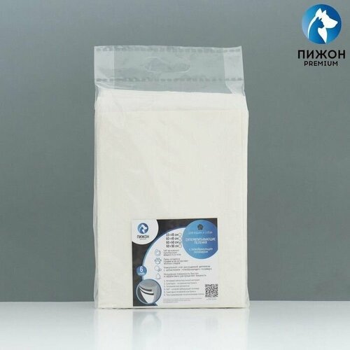 Пеленки шестислойные гелевые для животных 60 х 60 см 30 шт 2460₽