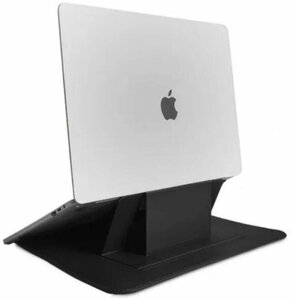 Фото Чехол-подставка для ноутбука WiWU Skin Pro Portable Stand Sleeve для MacBook Pro 16.2 дюйма (кожаный) - Черный