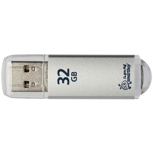 Флэш-диск USB 32Gb SmartBuy V-Cut, USB2.0, серебристый (SB32GbVC-S), 25шт.
