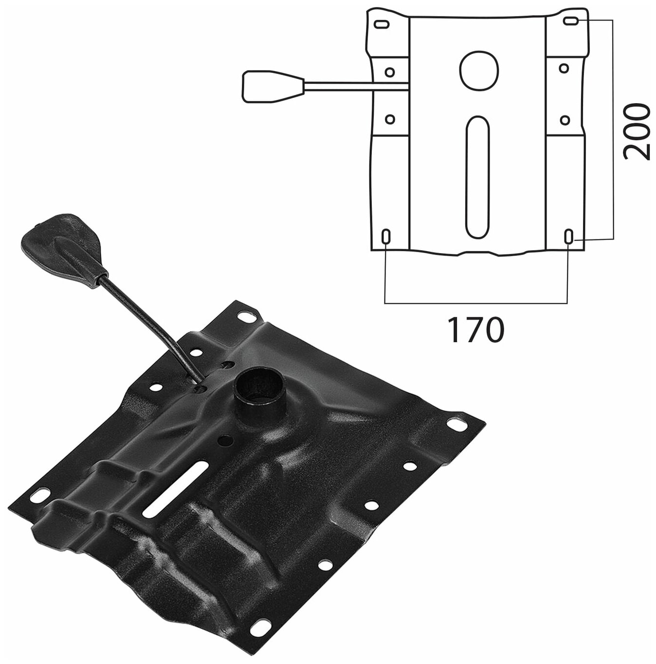 Механизм для кресла Up&Down, межцентровое расстояние крепежа 170х200 мм