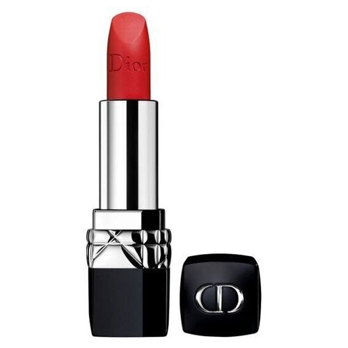 Dior помада для губ Rouge Dior Couture Colour, оттенок 999 Matte бальзам для губ rouge dior matte 760 favorite matte balm