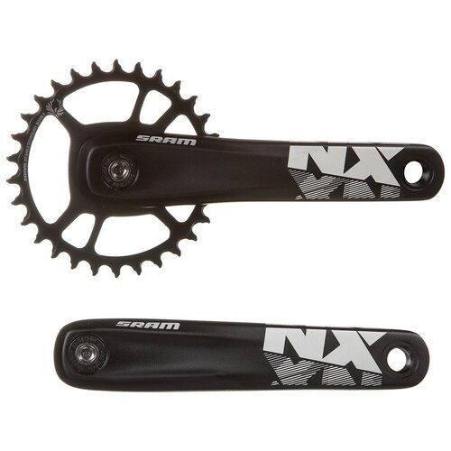 Система шатунов для велосипеда Sram FC NX Eagle B148 power spline 170 black 30ST система шатунов для велосипеда sram fc s200 3 0 square taper 170 blast black 423222