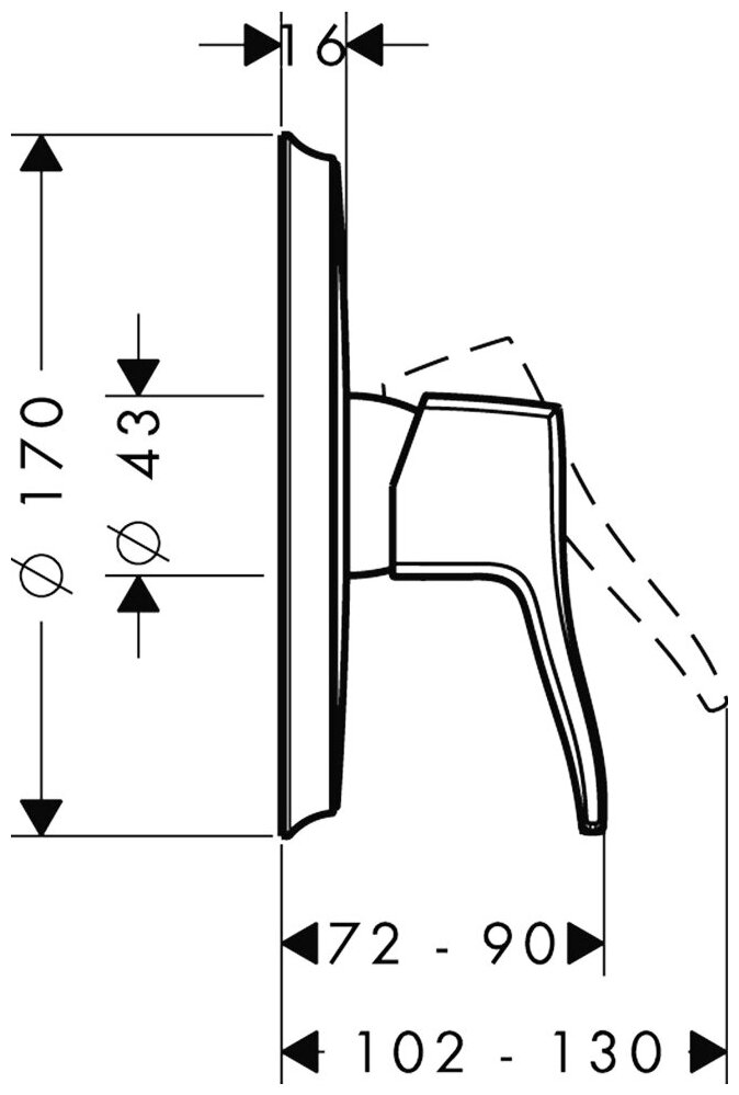 Смеситель для ванны Hansgrohe - фото №4
