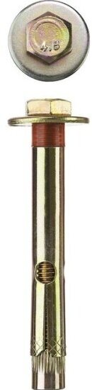 Болт анкерный с пластиковым кольцом Зубр , 12х110мм, 15шт, желтый цинк 4-302312-12-110