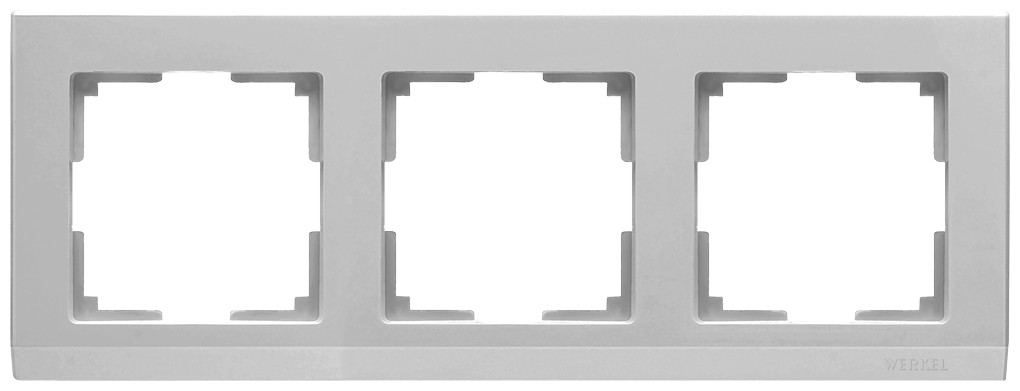Рамка на 3 поста (серебряный) Werkel WL04-Frame-03