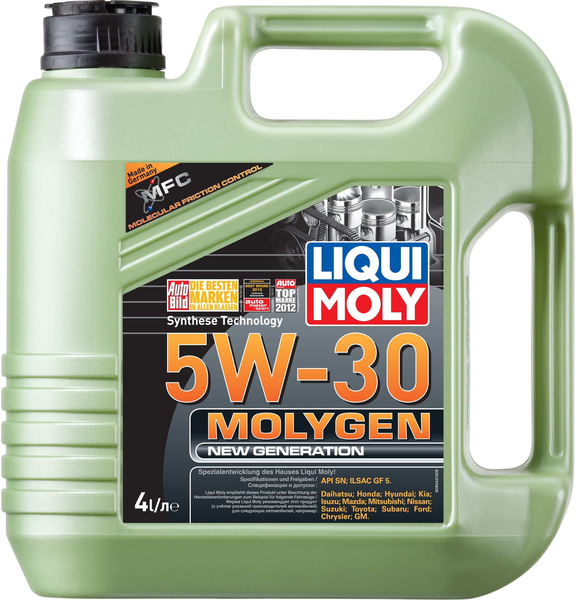 Моторное масло LIQUI MOLY Molygen New Generation 5W-30 , 4л
