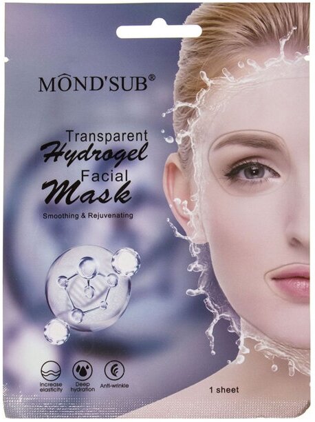 Маска для лица MondSub Transparent Hydrogel Facial Mask Прозрачная 25 г