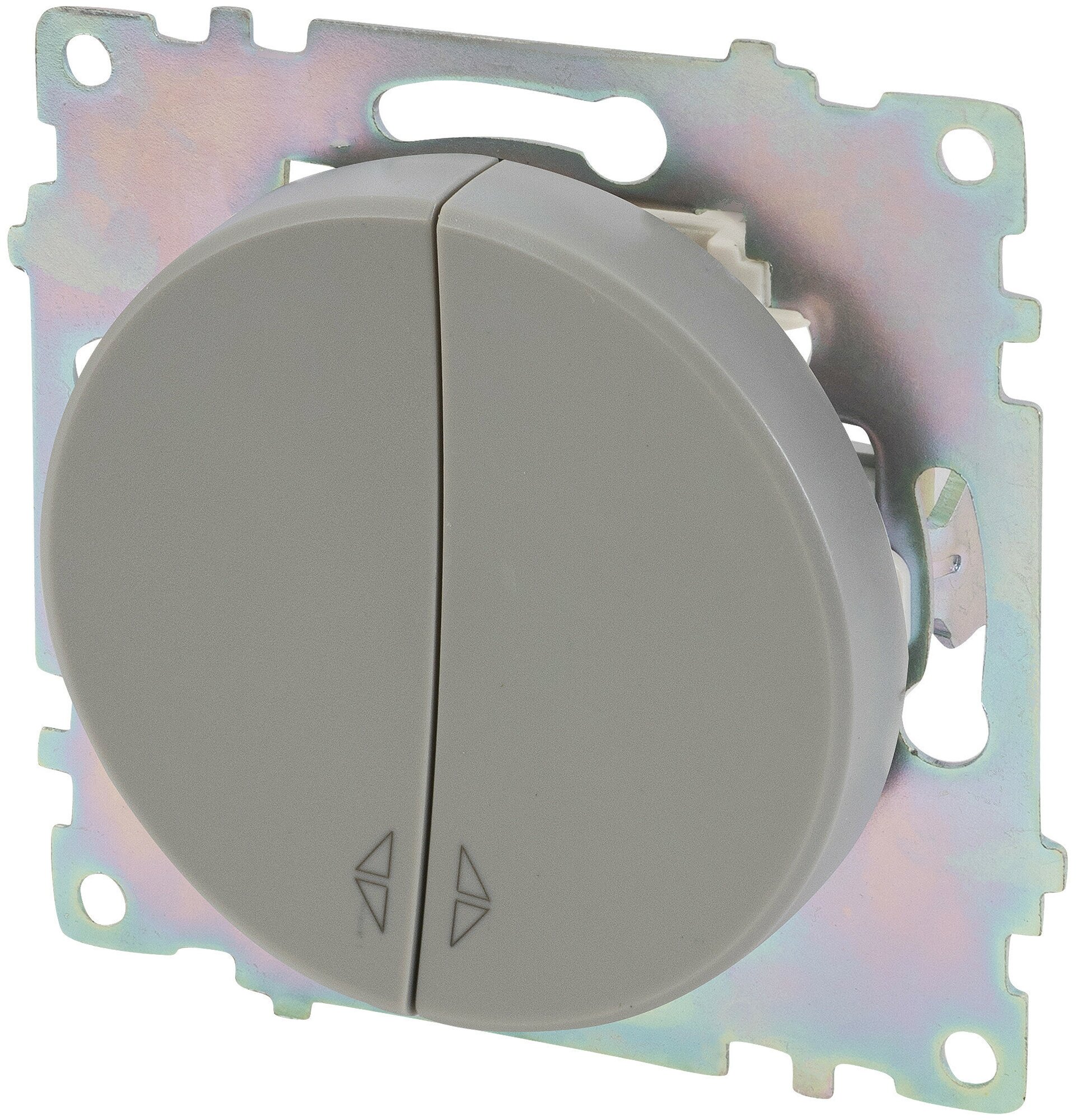 Переключатель двухклавишный OneKeyElectro, цвет серый - фотография № 3