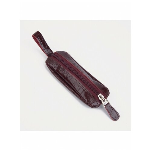 фото Market-space ключница, длина 10,5 см, отдел на молнии, кольцо, цвет бордовый mikimarket