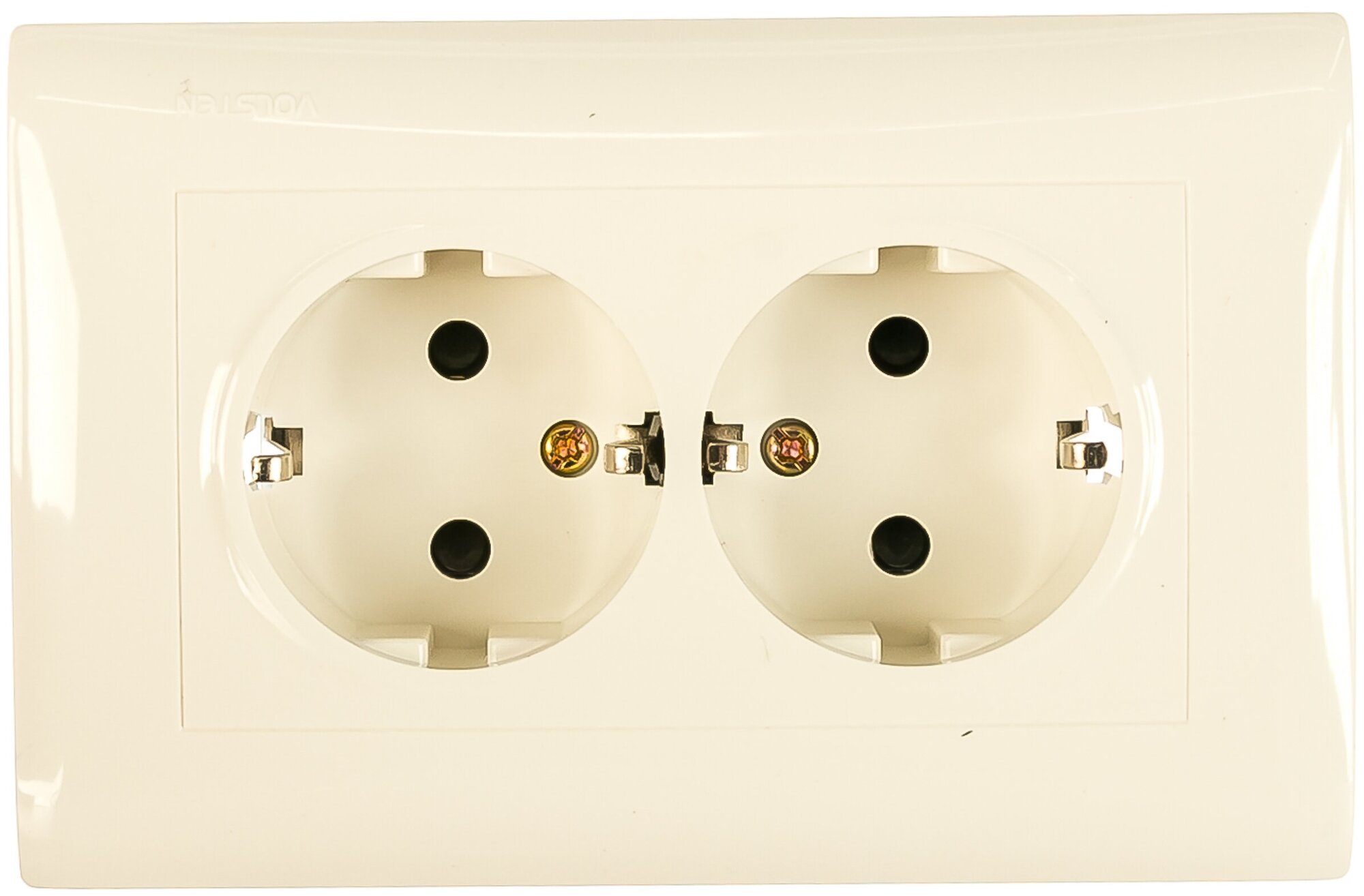 фото Двухместная розетка с заземлением Volsten V01-11-R24-S, Magenta, 8989 15085785