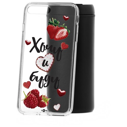фото Чехол на айфон 7 plus kruche print ягодный микс кruче