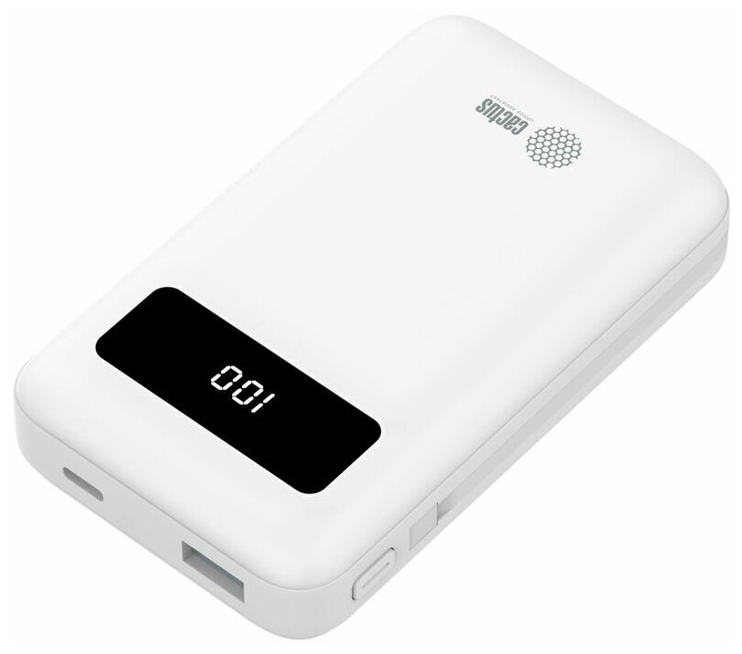 Внешний аккумулятор (Power Bank) Cactus CS-PBFSNT-10000, 10000мAч, белый