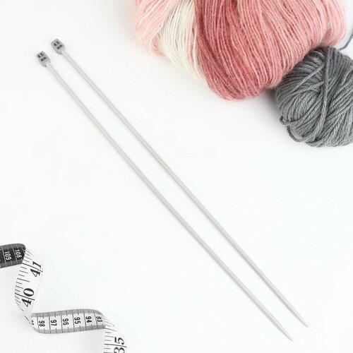 FriendZone Спицы для вязания, прямые, с тефлоновым покрытием, d = 4,5 мм, 35 см, 2 шт