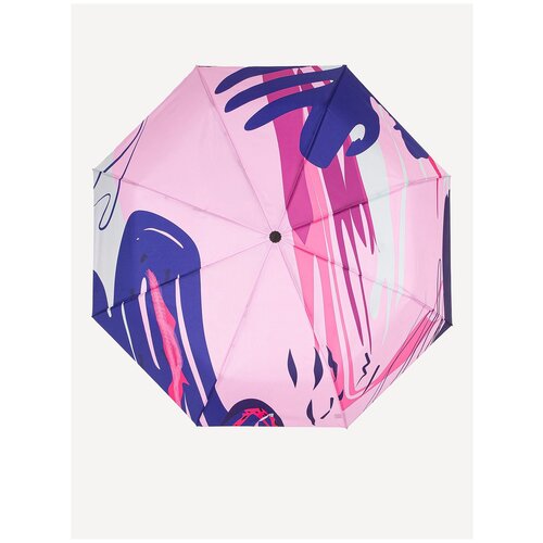 фото Мини-зонт mellizos, автомат, 3 сложения, для женщин, розовый