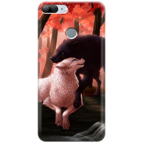 фото Re:pa накладка transparent для honor 9 lite с принтом "влюбленные волки"