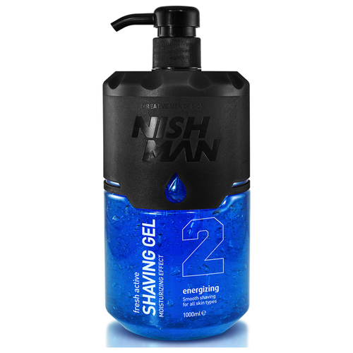 NISHMAN / Shaving gel №02 Energizing 1000 ml / Гель для бритья №02 Energizing (1000 мл)