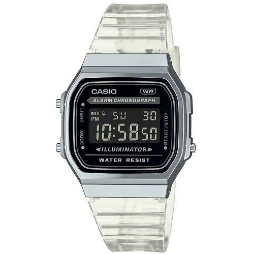 Наручные часы CASIO Наручные часы Casio A168XES-1BDF, серебряный, черный