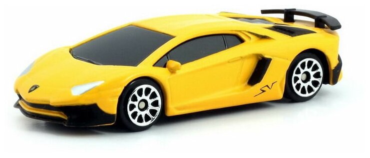 Машинка металлическая Uni-Fortune RMZ City 1:64 Lamborghini Aventador LP 750-4 Superveloce, без механизмов, цвет матовый желтый