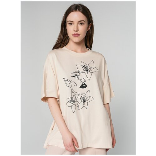 фото Футболка твое 80744 цвет: светло-бежевый l